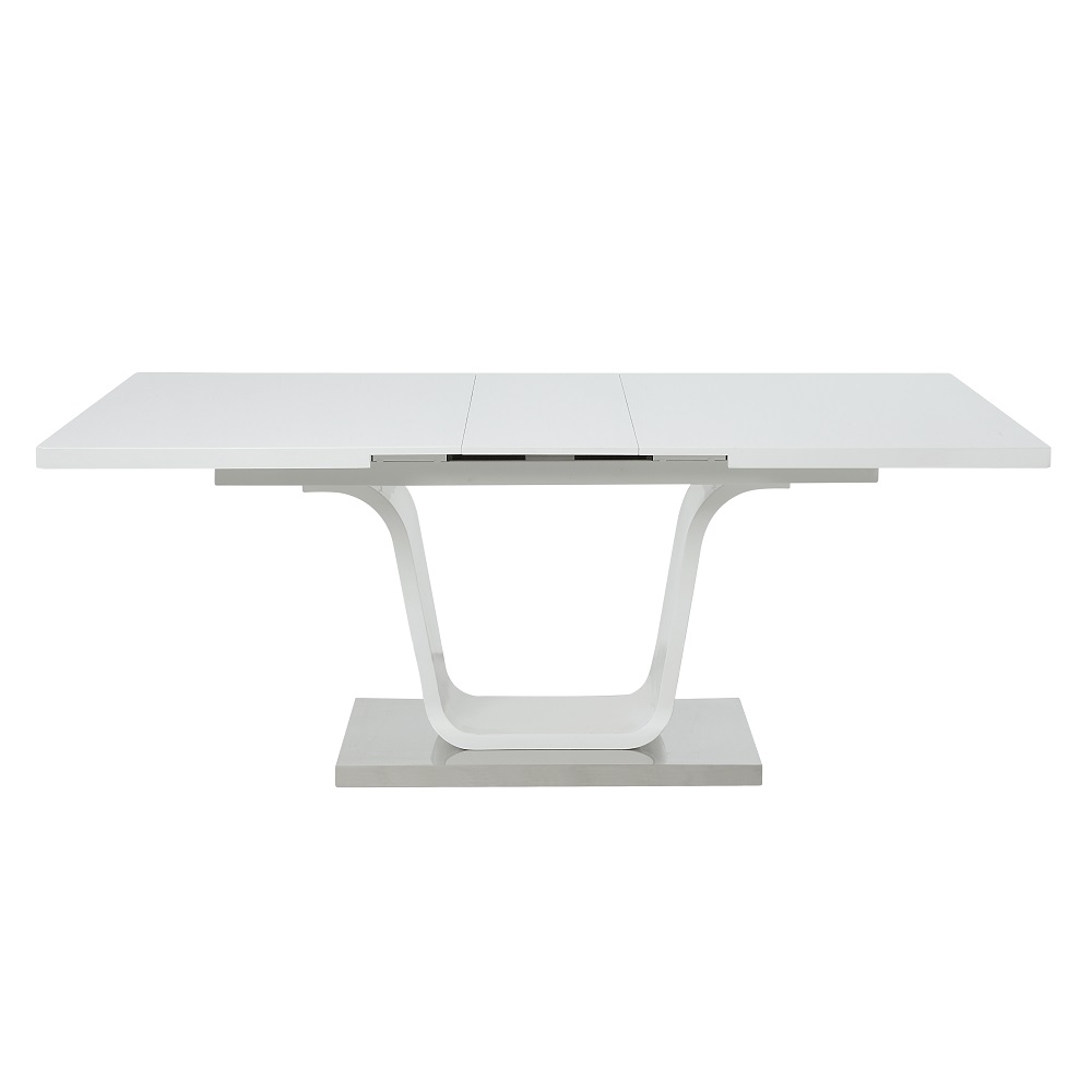 ACME - Kamaile Dining Table with Leaf in White High Gloss