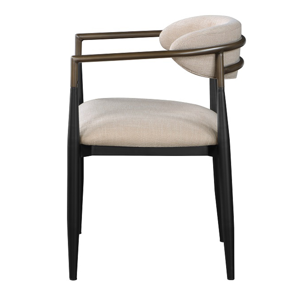 ACME Jaramillo Side Chair (Set of 2) - Beige Black