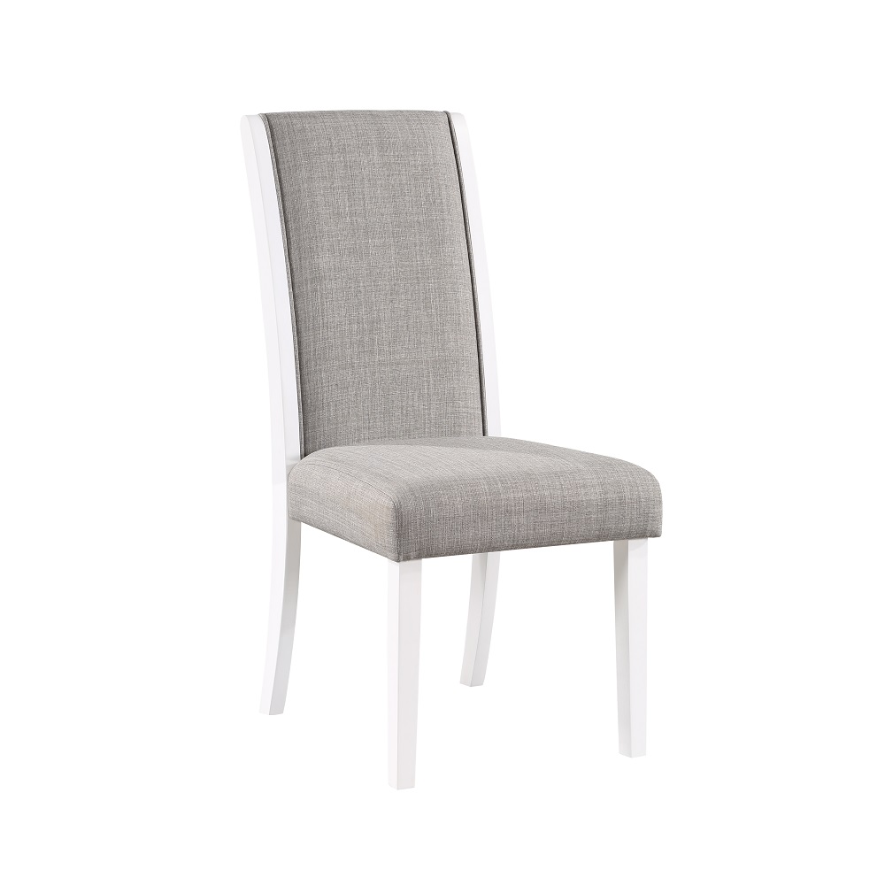 ACME - Hollyn Side Chair (Set of 2) in Gray Linen/White (DN02160)