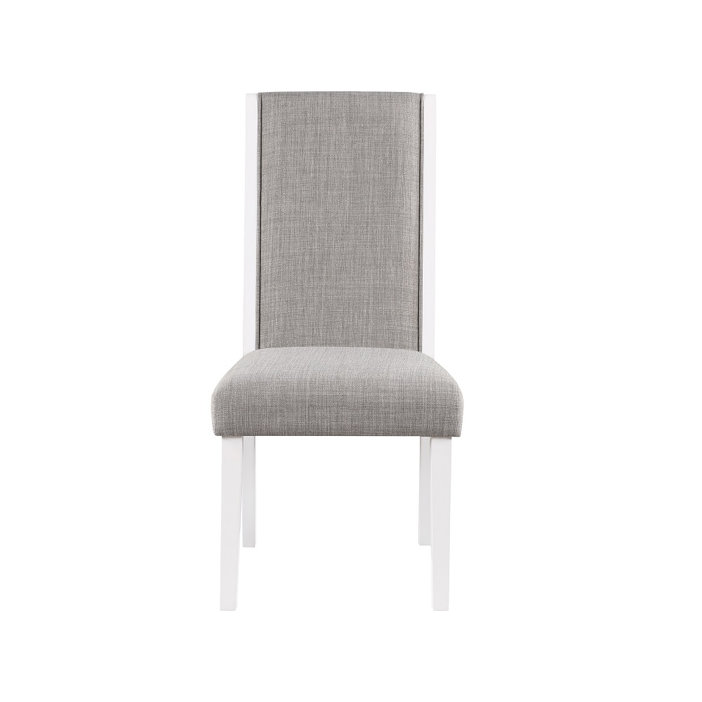 ACME - Hollyn Side Chair (Set of 2) in Gray Linen/White (DN02160)