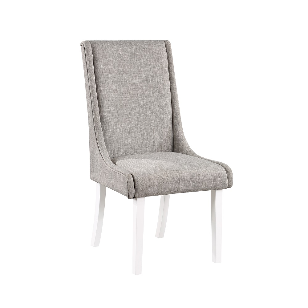 ACME - Hollyn Side Chair (Set of 2) in Gray Linen/White (DN02161)