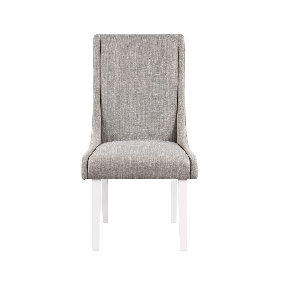 ACME - Hollyn Side Chair (Set of 2) in Gray Linen/White (DN02161)