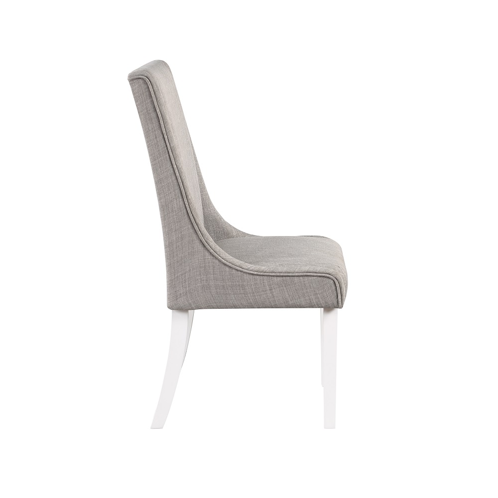 ACME - Hollyn Side Chair (Set of 2) in Gray Linen/White (DN02161)