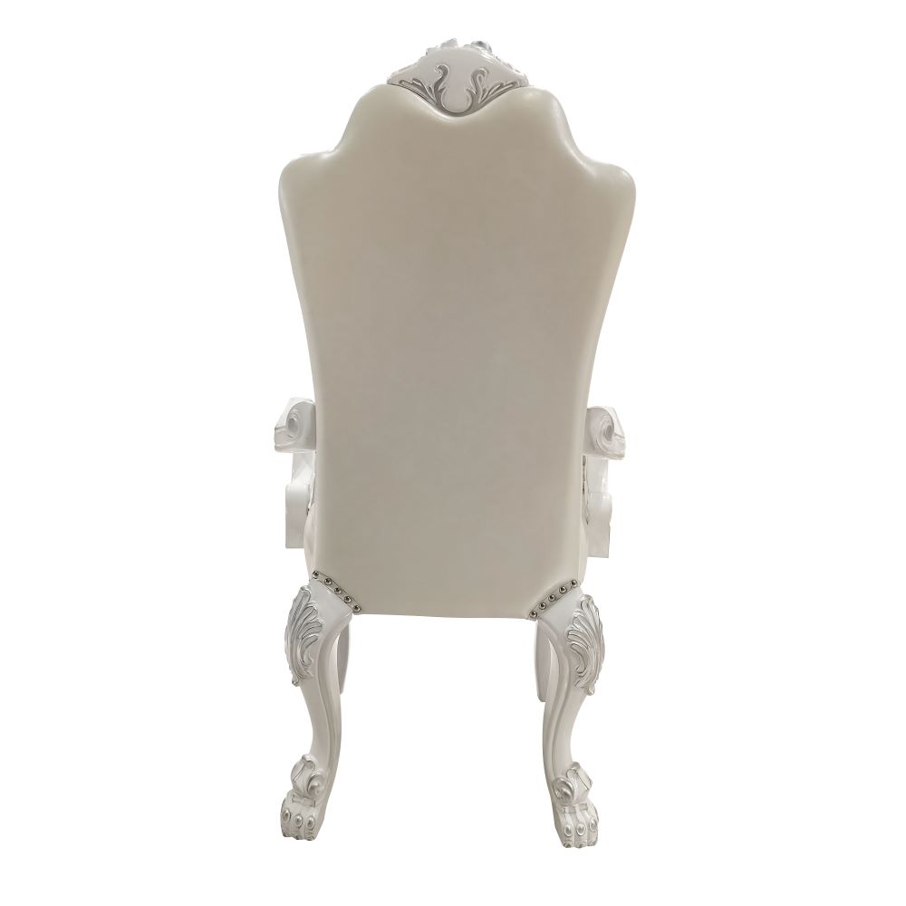 ACME - Dresden Arm Chair (Set of 2) in Synthetic/Bone White (DN02243)