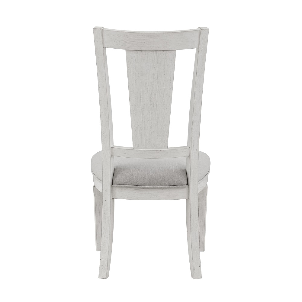 ACME - Katia Side Chair (Set of 2) in Light Gray Linen/Weathered White