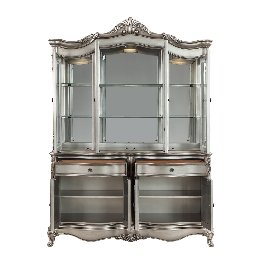 ACME - Ariadne Hutch & Buffet in Antique Platinum