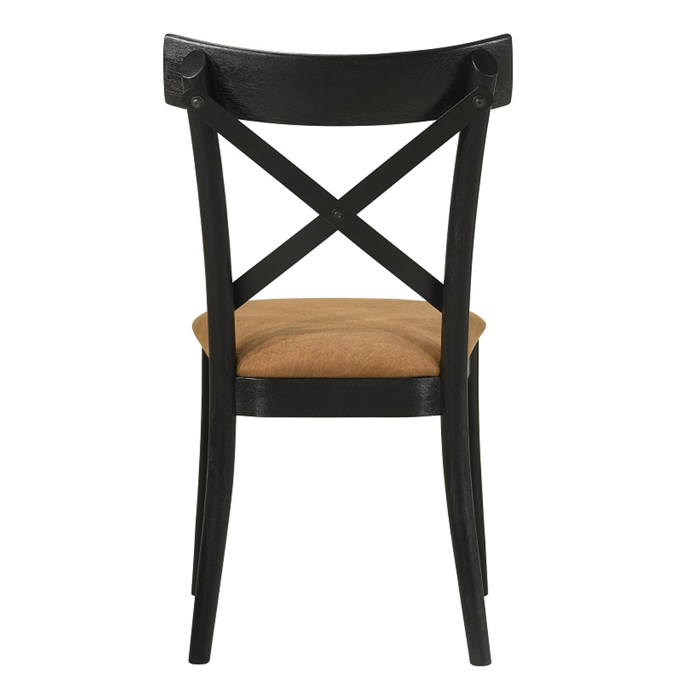 ACME - Hillary Side Chair (Set of 2) in Brown/Walnut/Black