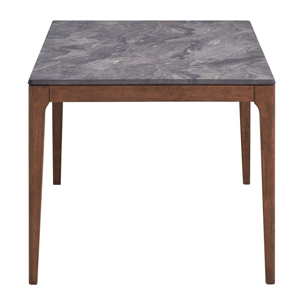 ACME - Bevis Dining Table in Engineered Stone Top/Walnut