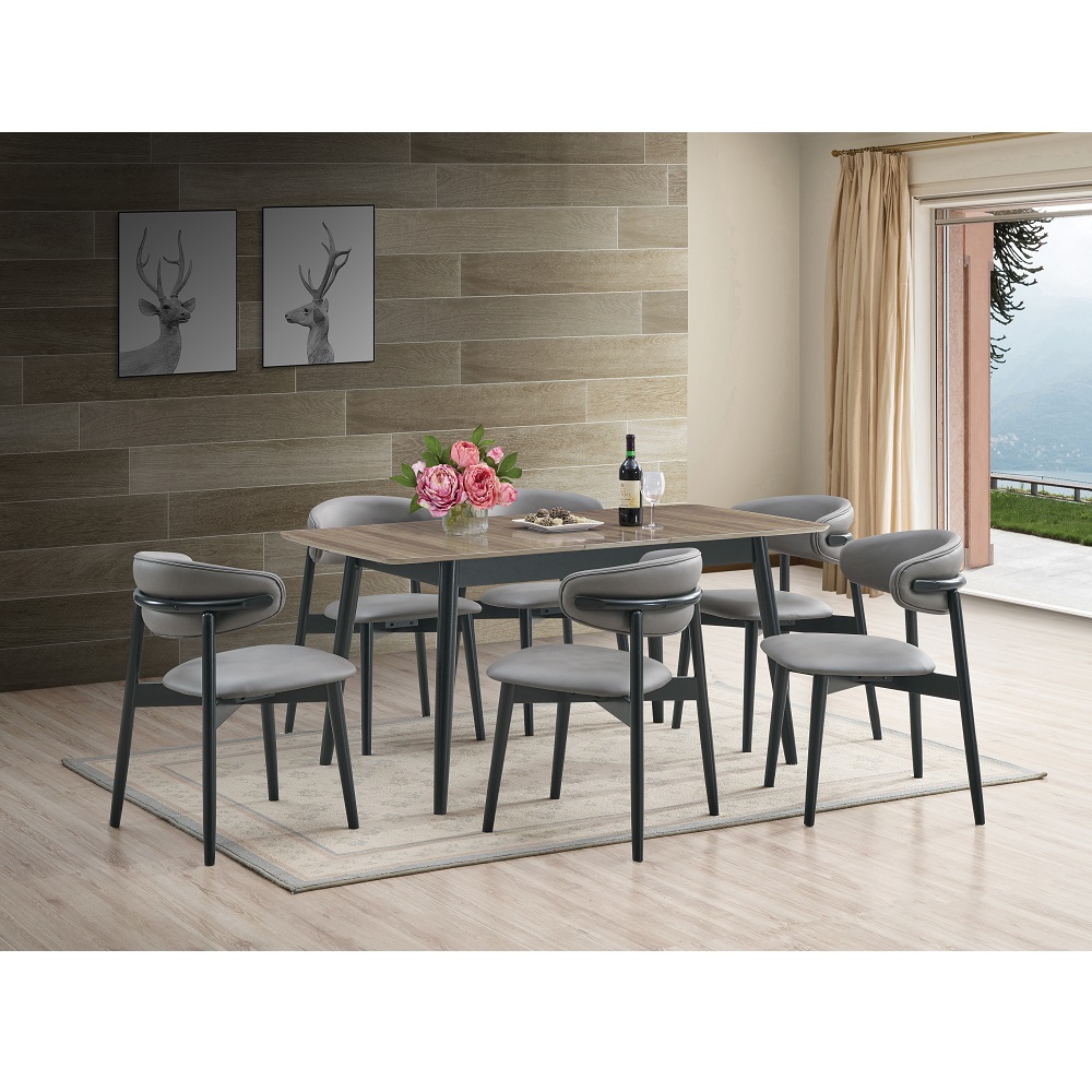 ACME - Lanae Dining Table in Natural/Black