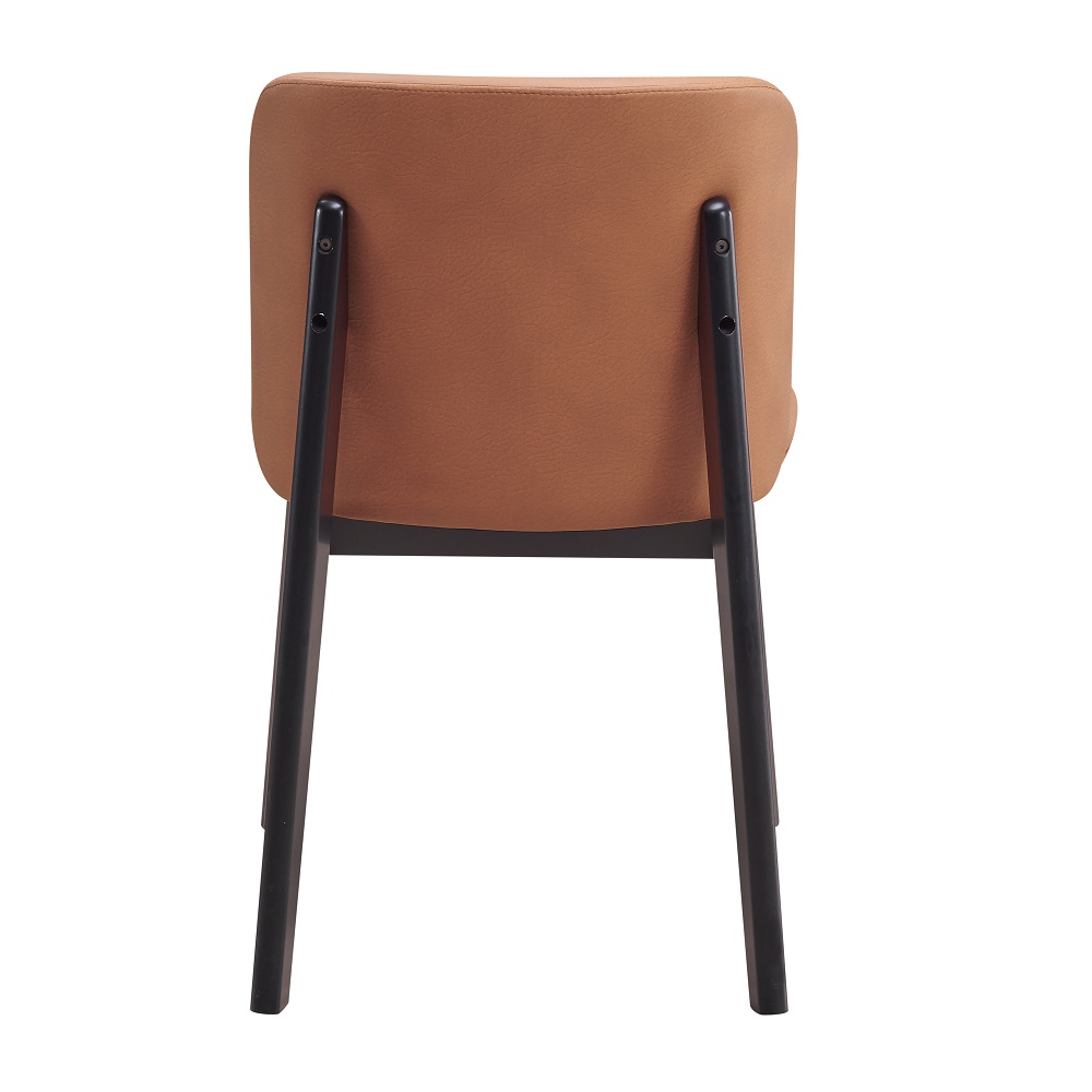 ACME - Eliora Side Chair (Set of 2) in Camel Polish Microfiber/Black