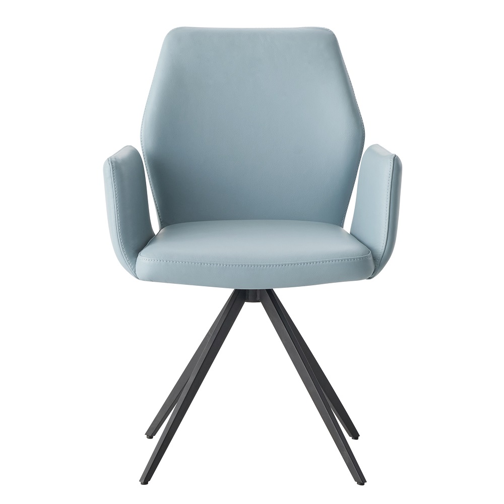 ACME Segismunda Side Chair with Swivel - Light Blue/Black