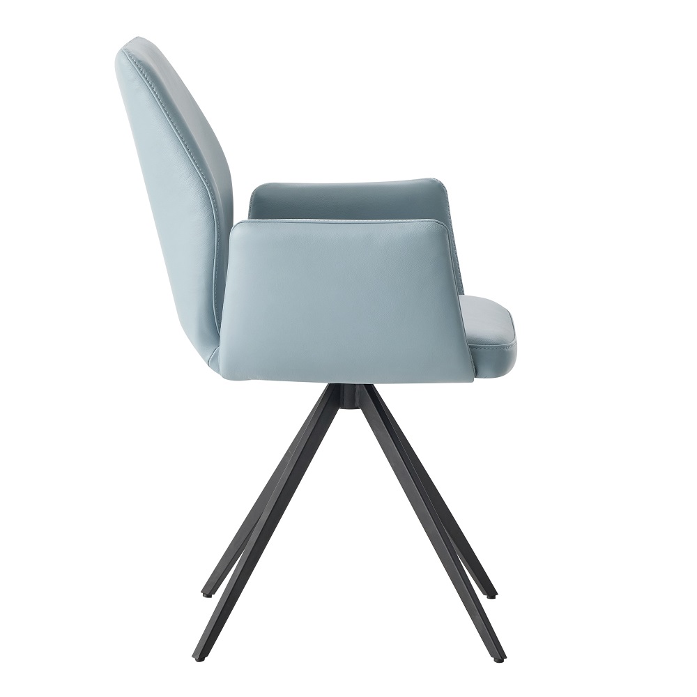 ACME Segismunda Side Chair with Swivel - Light Blue/Black