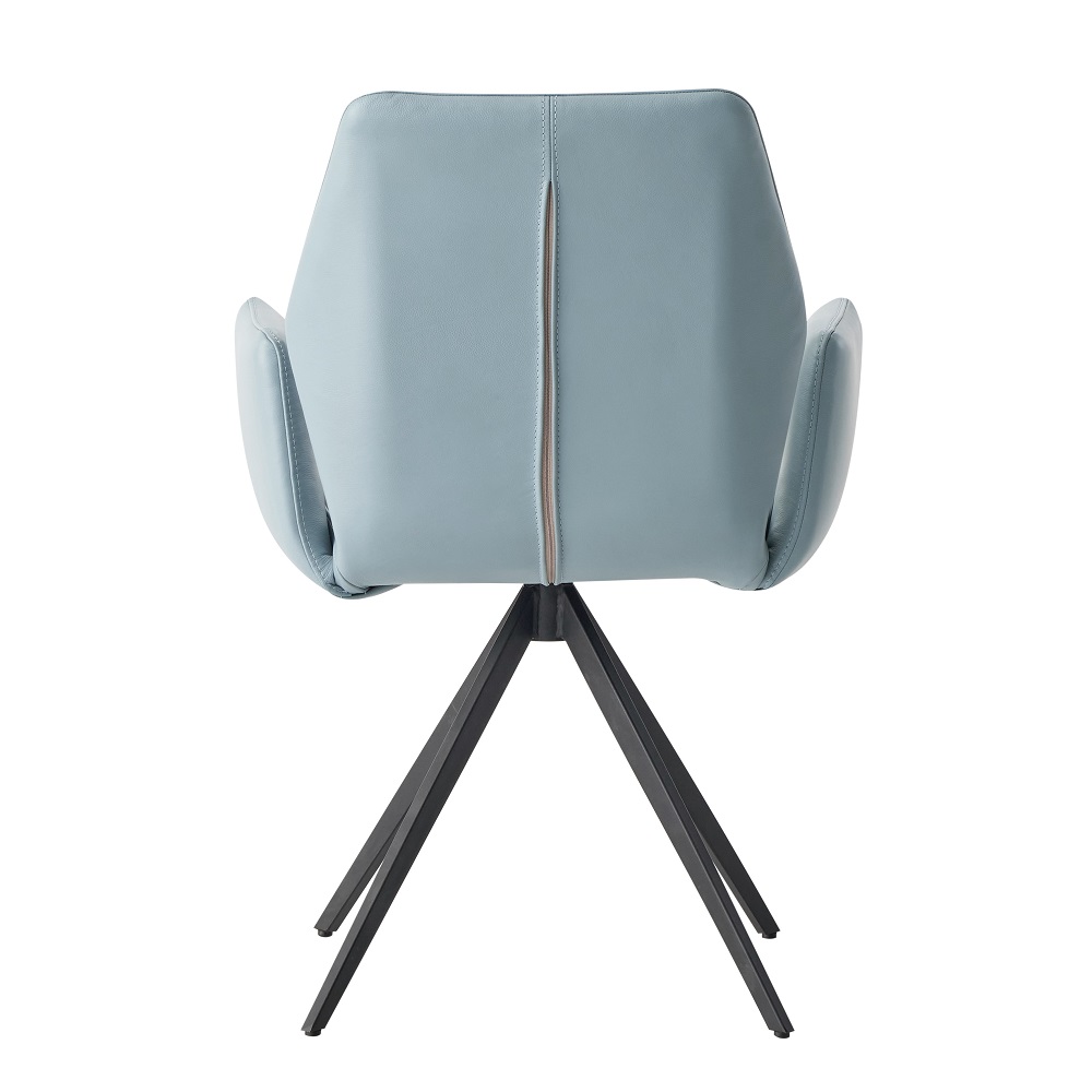 ACME Segismunda Side Chair with Swivel - Light Blue/Black