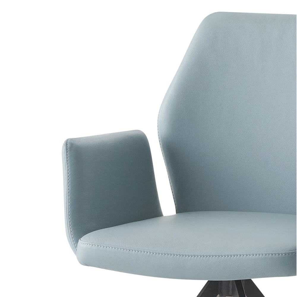 ACME Segismunda Side Chair with Swivel - Light Blue/Black