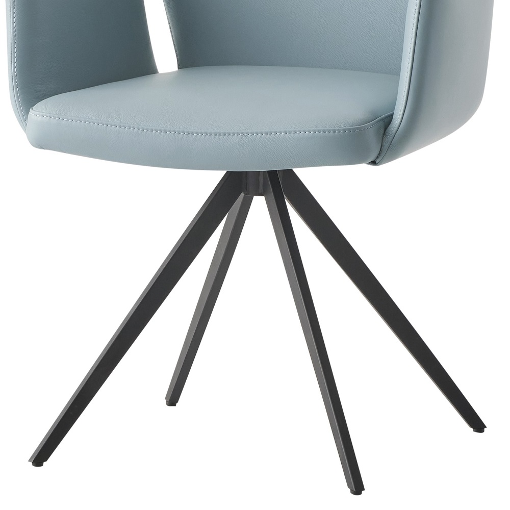 ACME Segismunda Side Chair with Swivel - Light Blue/Black