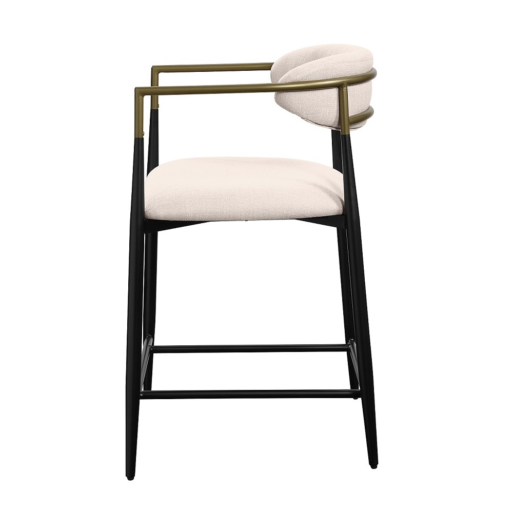 ACME Jaramillo Counter Height Chair - Beige/Black