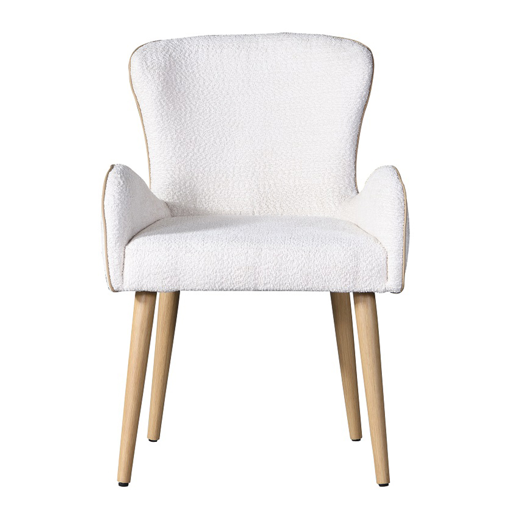 ACME - Qwin Side Chair (Set of 2) in Beige Boucle/Oak