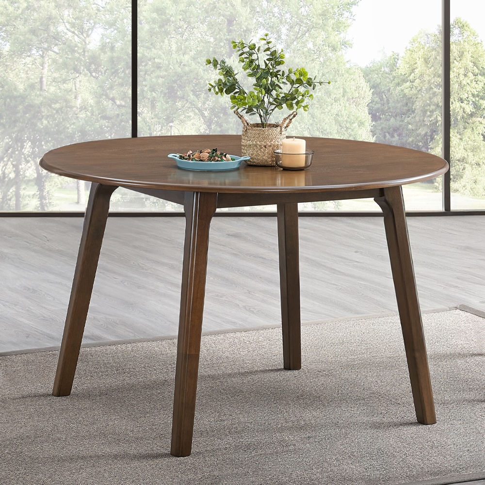 ACME - Keiki Round Dining Table in Walnut