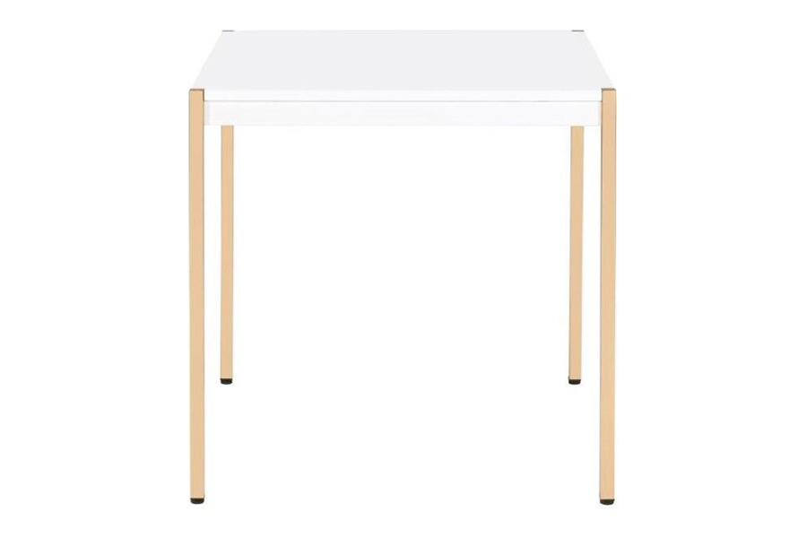 ACME - Otrac End Table in White/Gold