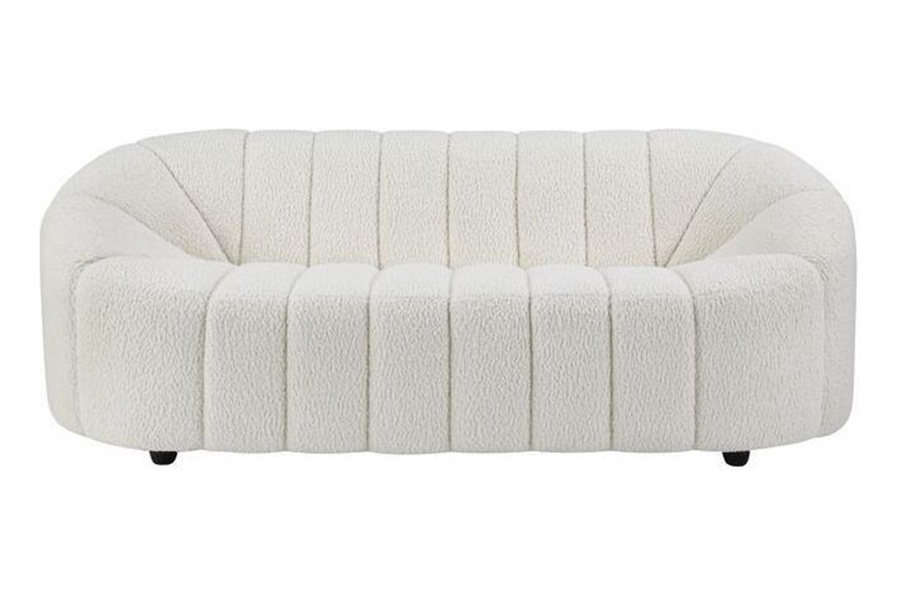 ACME - Osmash Sofa in White Teddy Sherpa