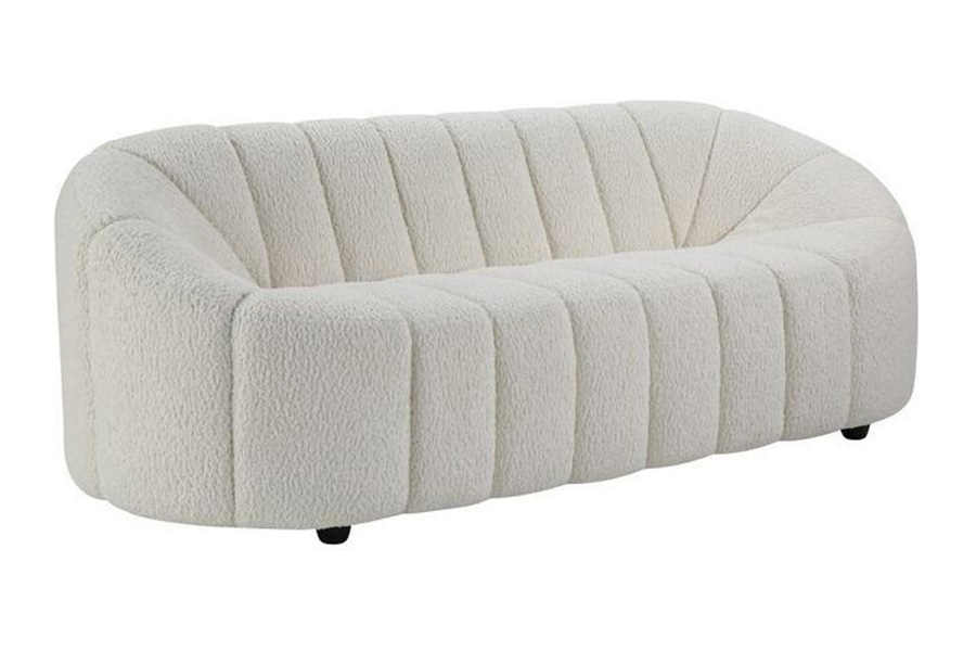 ACME - Osmash Sofa in White Teddy Sherpa