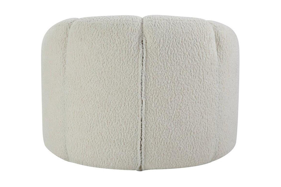 ACME - Osmash Chair with Swivel in White Teddy Sherpa