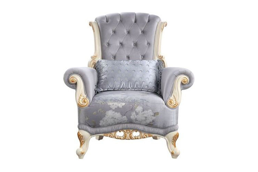 ACME - Galelvith Chair with Pillows in Gray