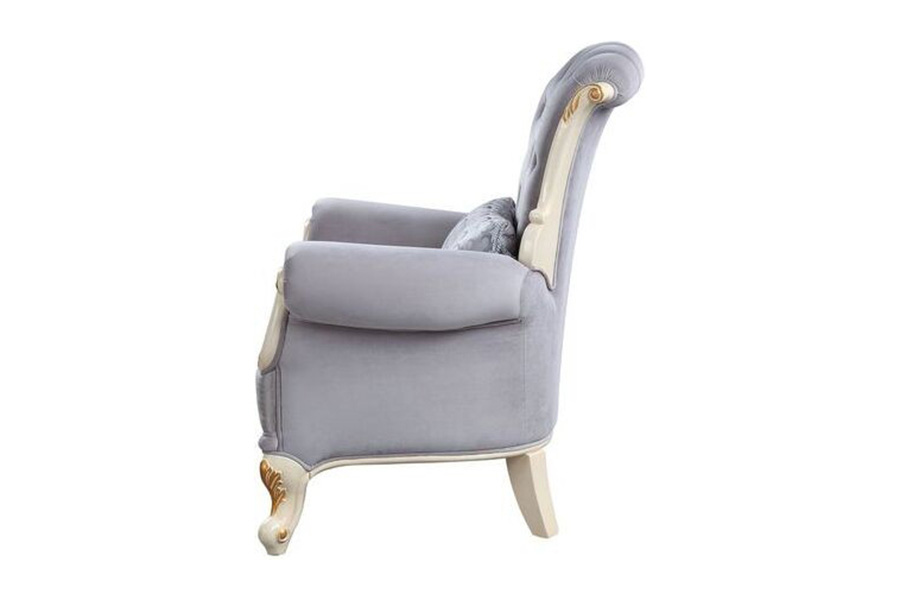 ACME - Galelvith Chair with Pillows in Gray