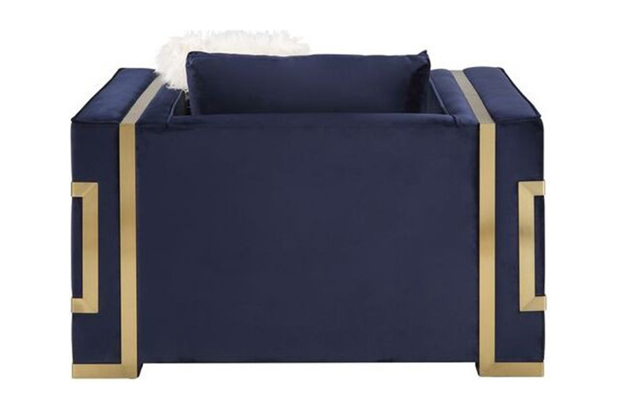 ACME™ Virrux Chair with 2 Pillows - Blue/Gold