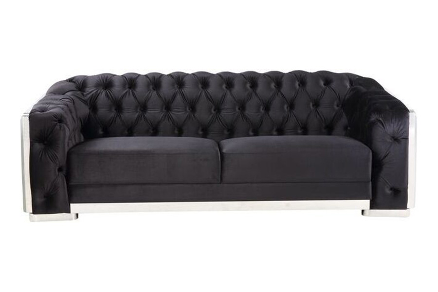 ACME - Pyroden Sofa in Black/Chrome