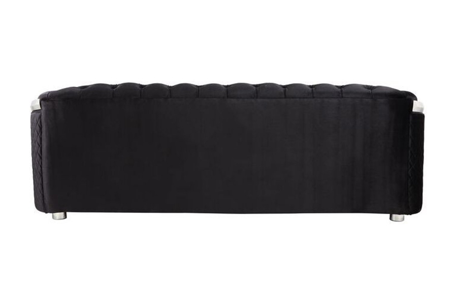 ACME - Pyroden Sofa in Black/Chrome