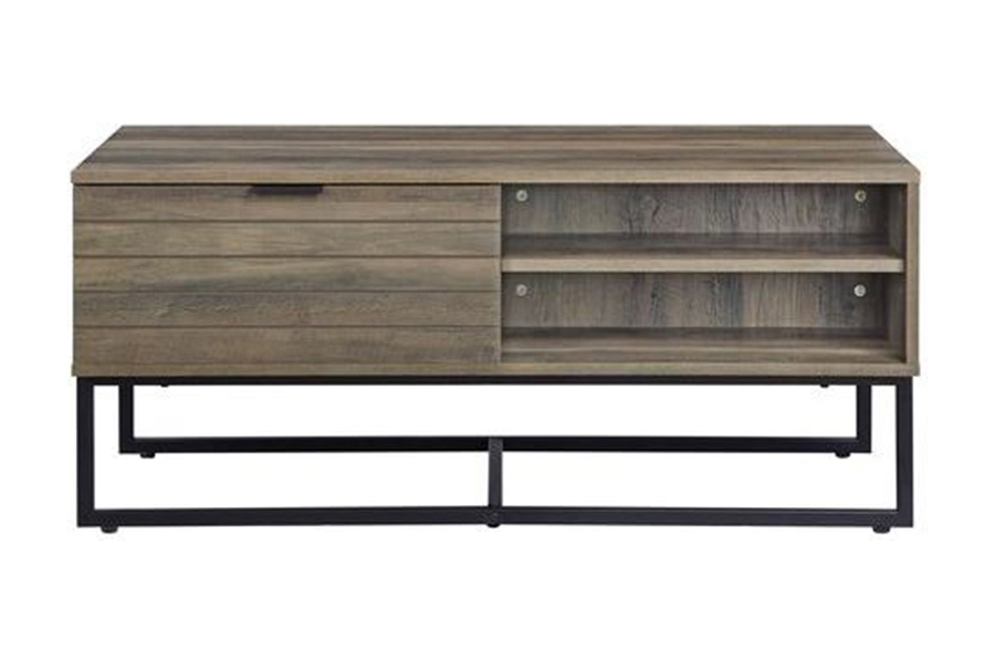 ACME - Homare Coffee Table in Rustic Oak/Black