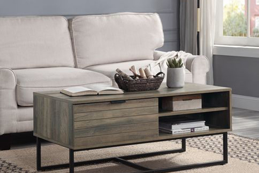 ACME - Homare Coffee Table in Rustic Oak/Black