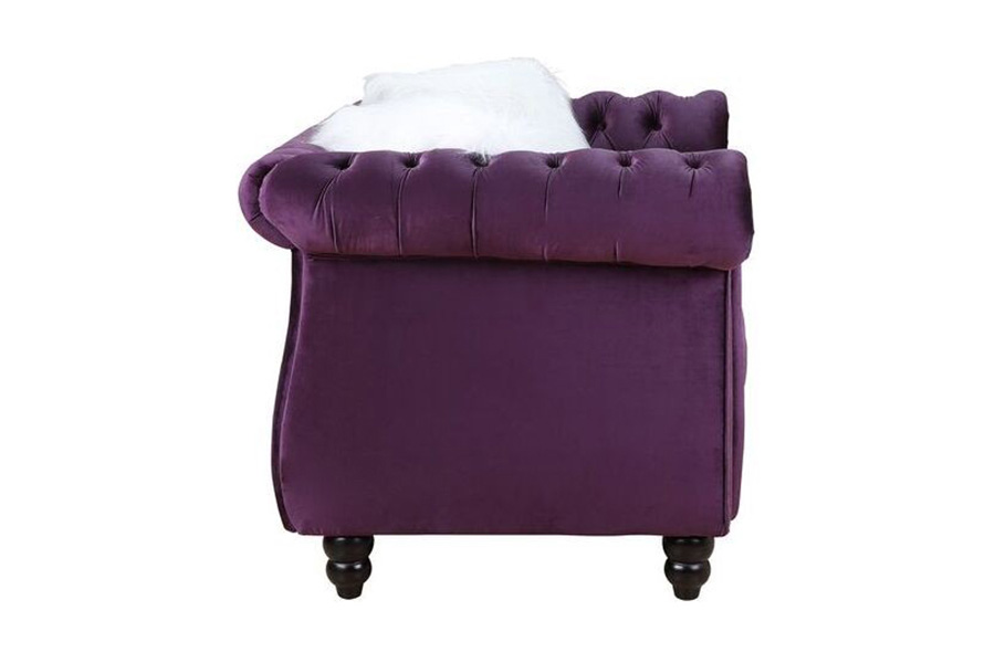 ACME - Thotton Loveseat with 2 Pillows in Purple