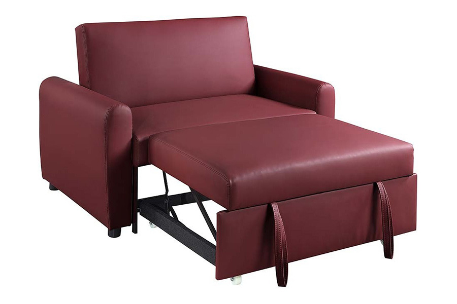 ACME - Caia Adjustable Sofa with Sleeper in Red