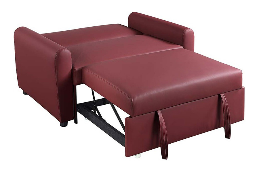 ACME - Caia Adjustable Sofa with Sleeper in Red