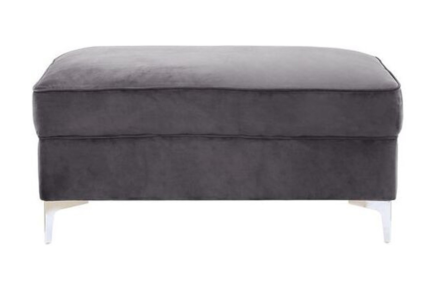 ACME Bovasis Ottoman - Gray Velvet