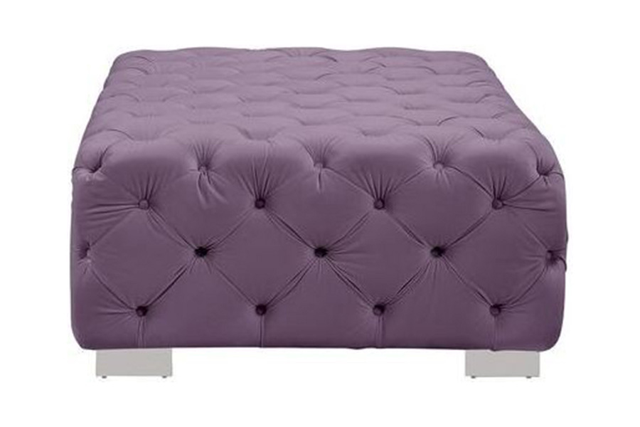 ACME Qokmis Sectional Ottoman - Purple Velvet