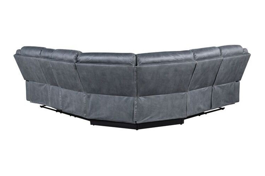 ACME Dollum Sectional Sofa - 2-Tone Gray Velvet