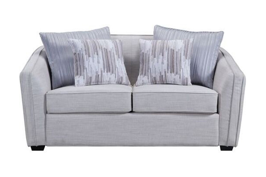 ACME - Mahler II Loveseat with 4 Pillows in Beige