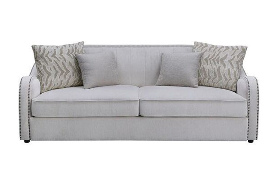 ACME - Mahler Sofa with 4 Pillows in Beige