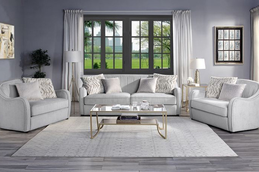 ACME - Mahler Sofa with 4 Pillows in Beige