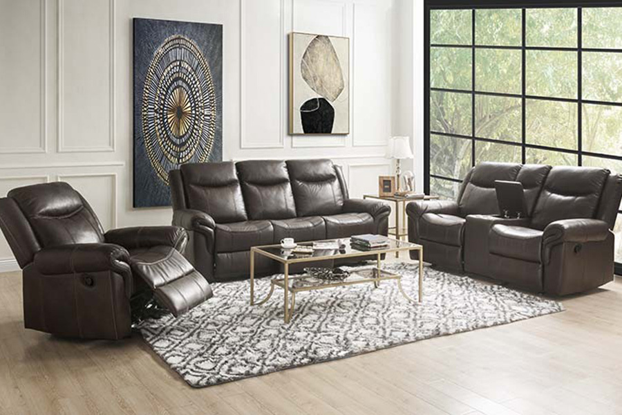 ACME - Lydia Motion Sofa with USB in Brown