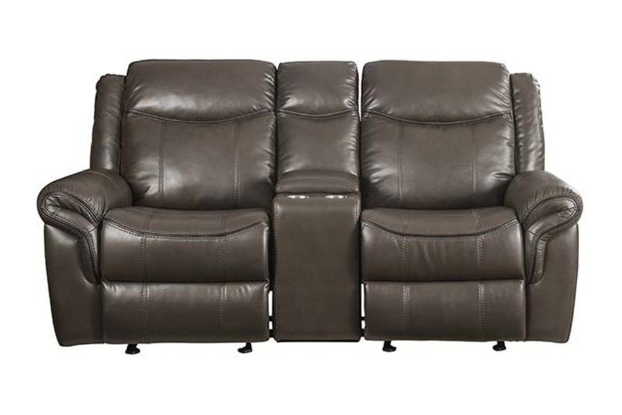 ACME - Lydia Motion Loveseat with USB & Console in Brown