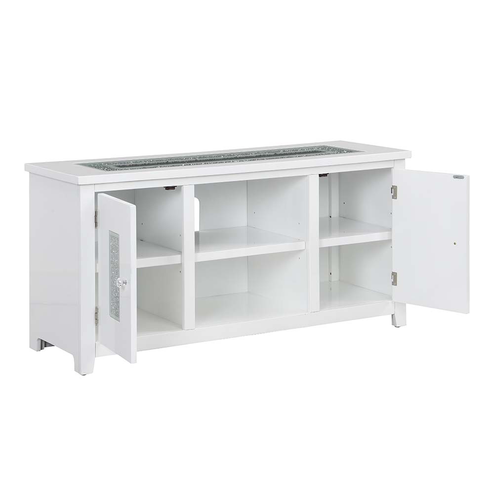 ACME - Elizaveta TV Stand in White High Gloss