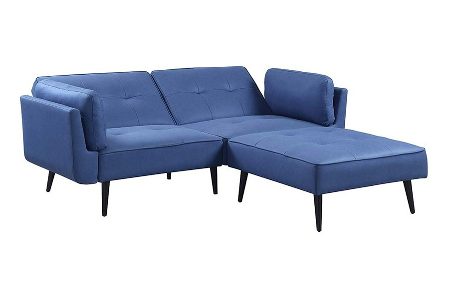 ACME - Nafisa Adjustable Sofa & Ottoman in Blue