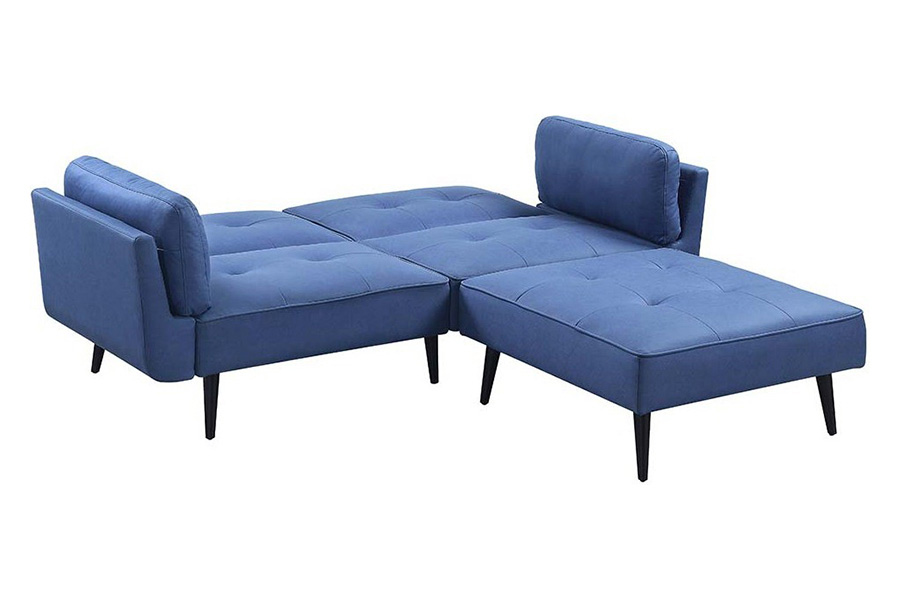 ACME - Nafisa Adjustable Sofa & Ottoman in Blue