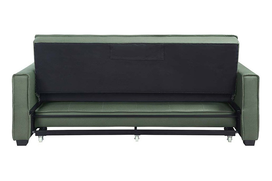 ACME - Octavio Adjustable Sofa with 2 Pillows in Green