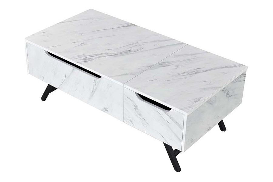 ACME Throm Coffee Table with Lift Top - Marble