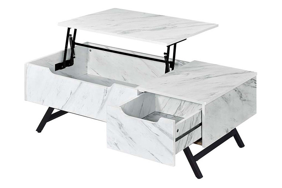 ACME Throm Coffee Table with Lift Top - Marble